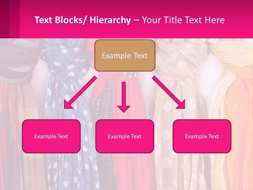 A Bunch Of Scarves Are Lined Up In A Row PowerPoint Template