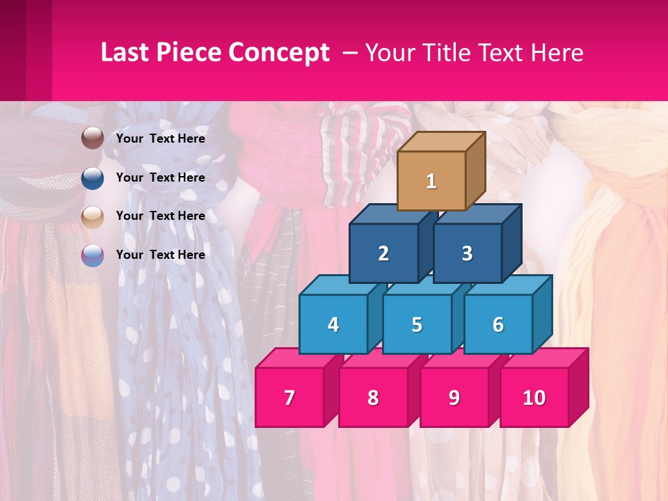 A Bunch Of Scarves Are Lined Up In A Row PowerPoint Template