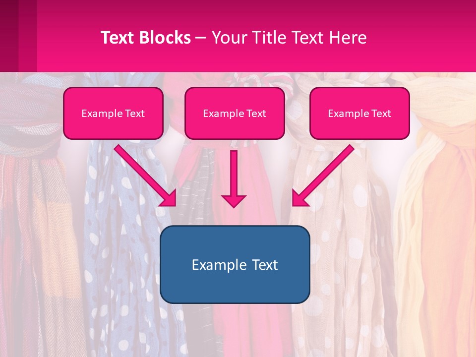 A Bunch Of Scarves Are Lined Up In A Row PowerPoint Template