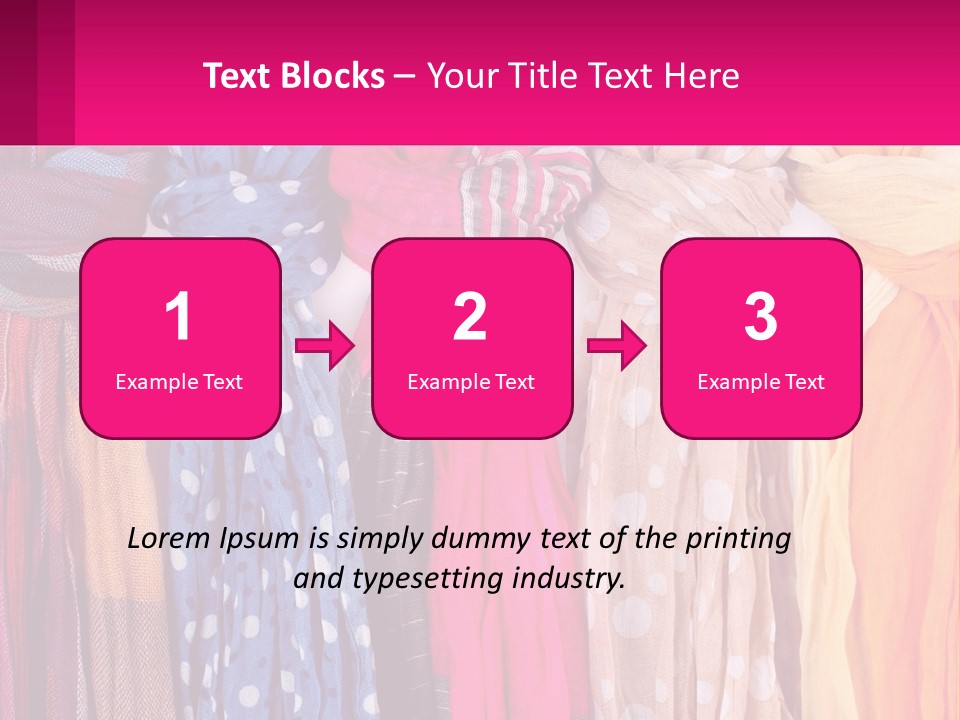 A Bunch Of Scarves Are Lined Up In A Row PowerPoint Template