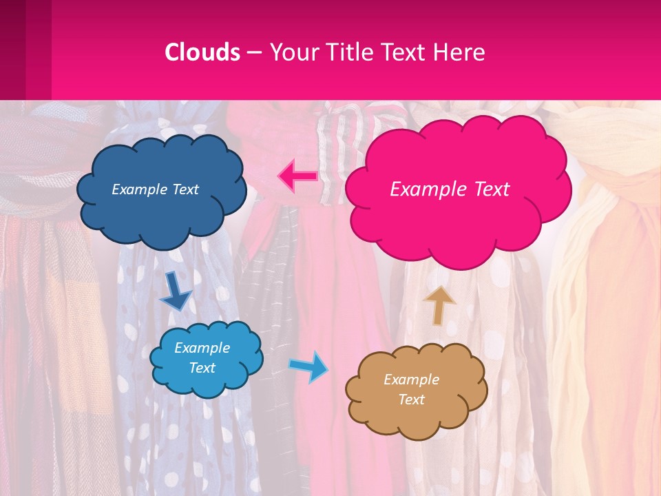 A Bunch Of Scarves Are Lined Up In A Row PowerPoint Template
