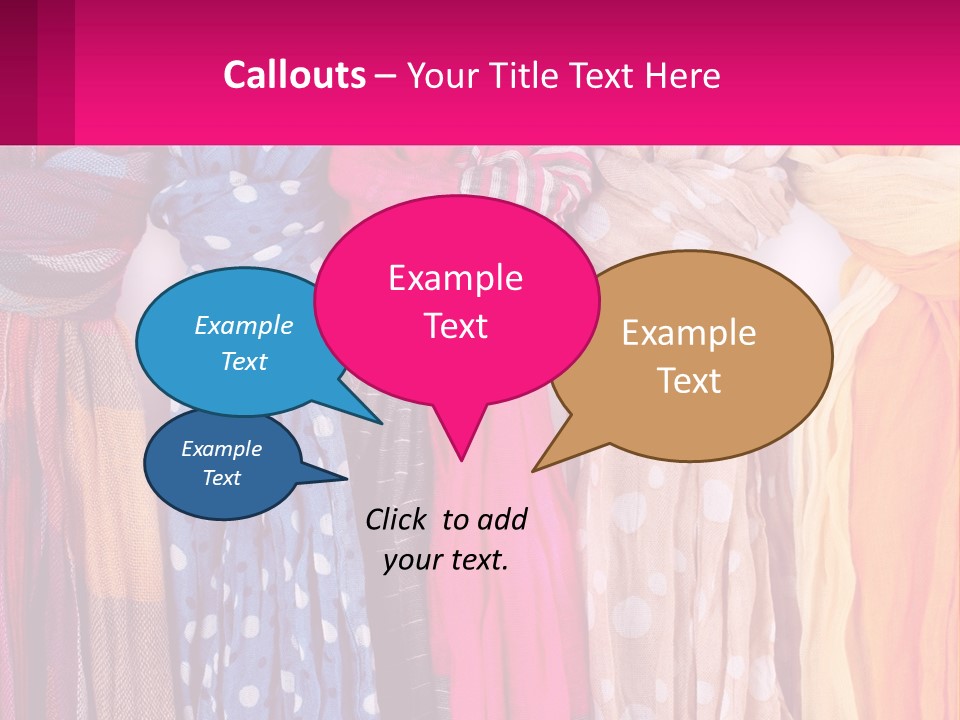 A Bunch Of Scarves Are Lined Up In A Row PowerPoint Template