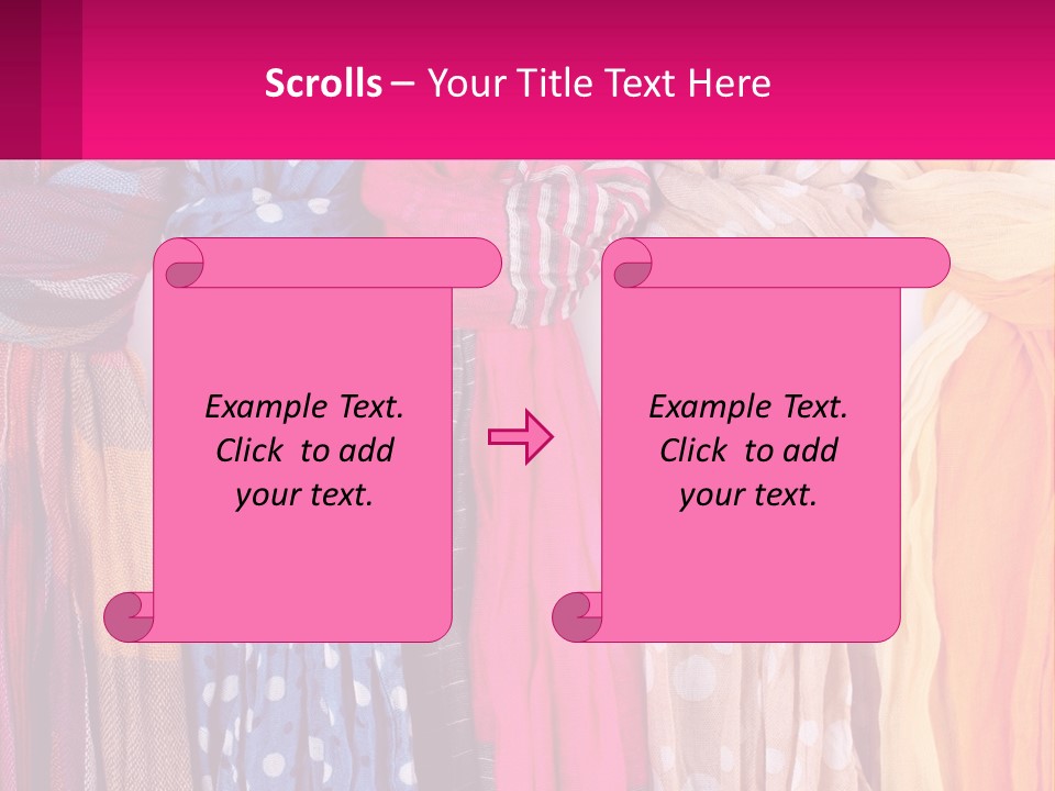 A Bunch Of Scarves Are Lined Up In A Row PowerPoint Template