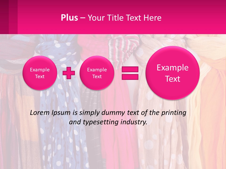 A Bunch Of Scarves Are Lined Up In A Row PowerPoint Template