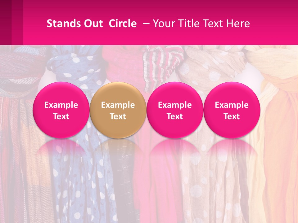 A Bunch Of Scarves Are Lined Up In A Row PowerPoint Template