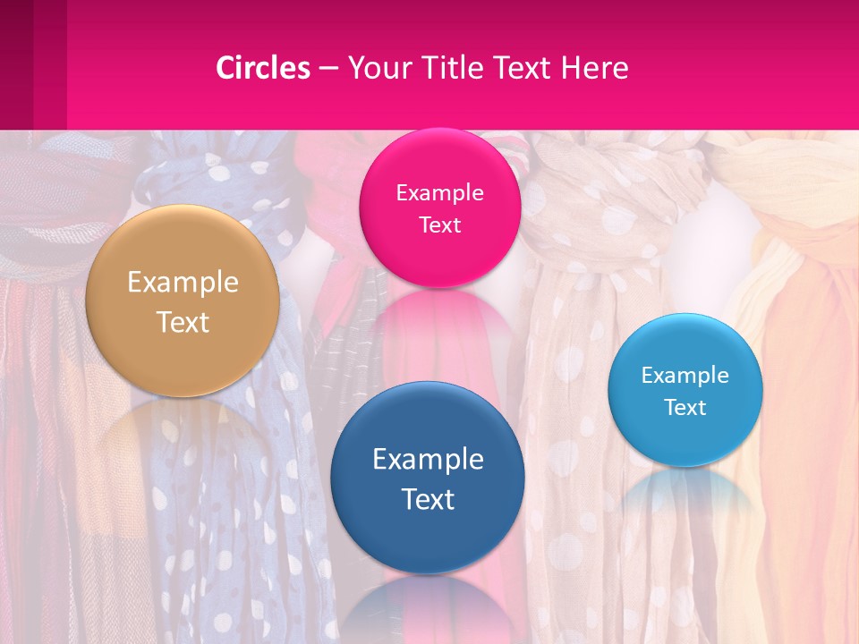 A Bunch Of Scarves Are Lined Up In A Row PowerPoint Template