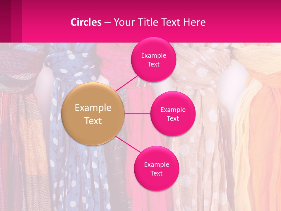 A Bunch Of Scarves Are Lined Up In A Row PowerPoint Template