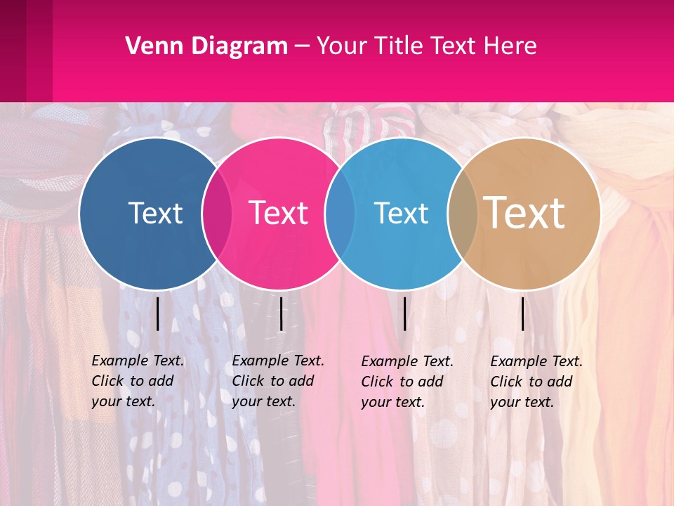 A Bunch Of Scarves Are Lined Up In A Row PowerPoint Template