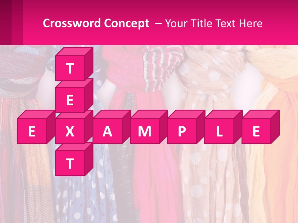 A Bunch Of Scarves Are Lined Up In A Row PowerPoint Template