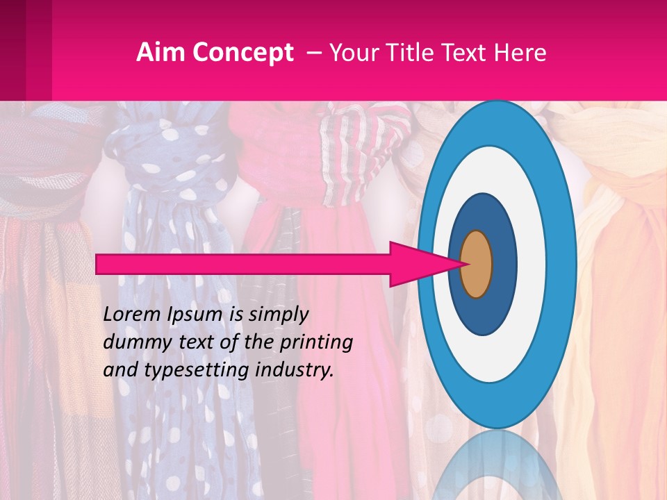 A Bunch Of Scarves Are Lined Up In A Row PowerPoint Template