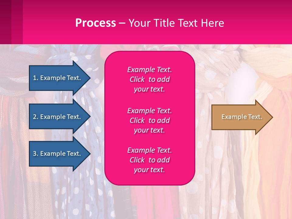 A Bunch Of Scarves Are Lined Up In A Row PowerPoint Template