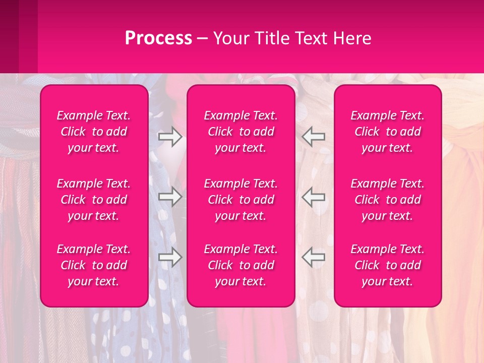 A Bunch Of Scarves Are Lined Up In A Row PowerPoint Template