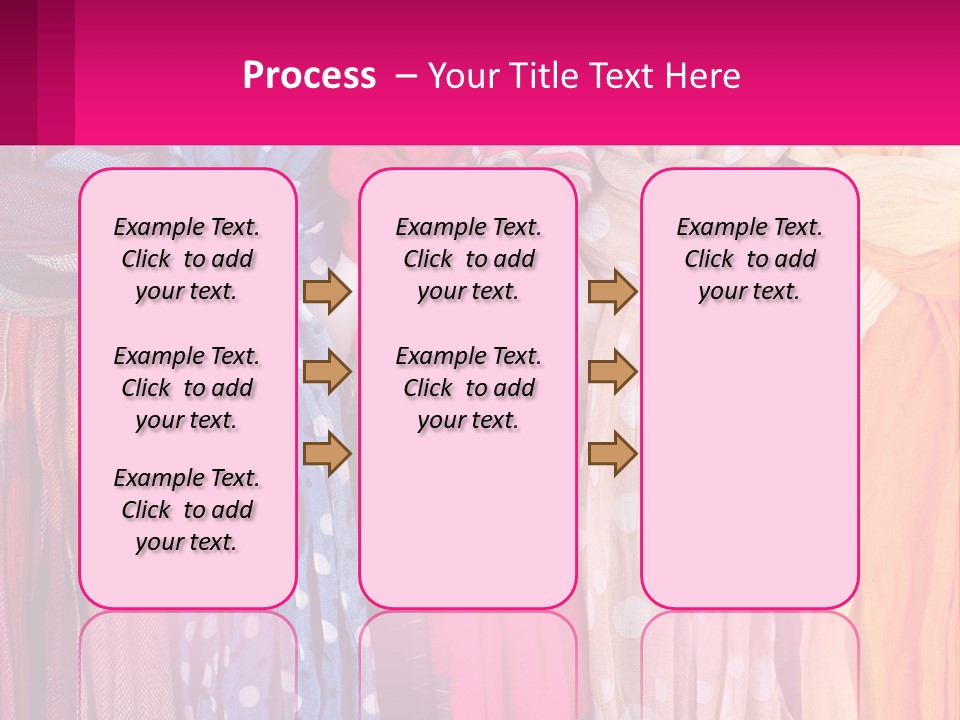 A Bunch Of Scarves Are Lined Up In A Row PowerPoint Template
