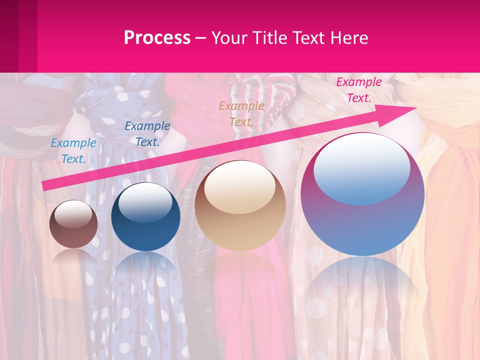 A Bunch Of Scarves Are Lined Up In A Row PowerPoint Template