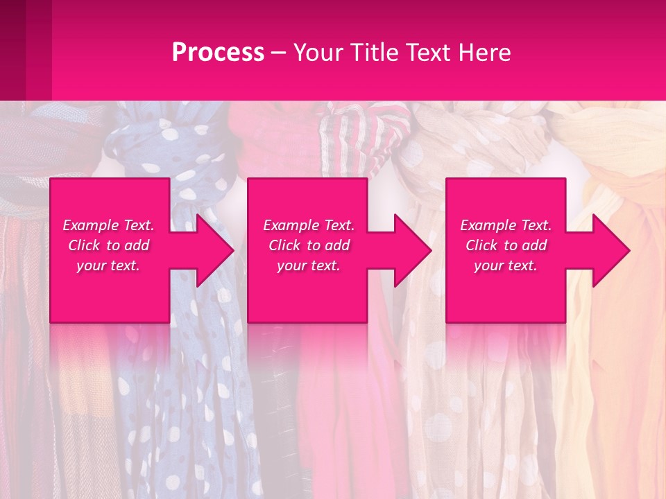 A Bunch Of Scarves Are Lined Up In A Row PowerPoint Template