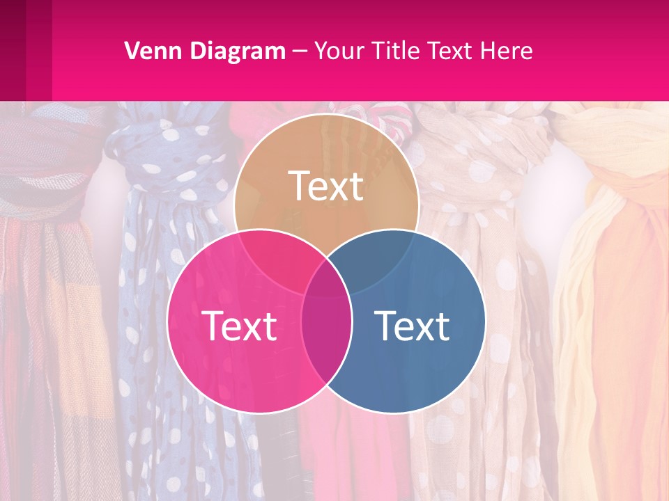 A Bunch Of Scarves Are Lined Up In A Row PowerPoint Template