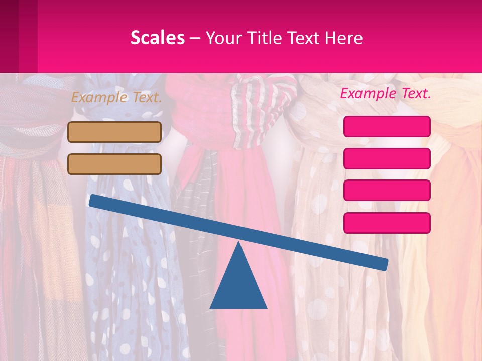 A Bunch Of Scarves Are Lined Up In A Row PowerPoint Template