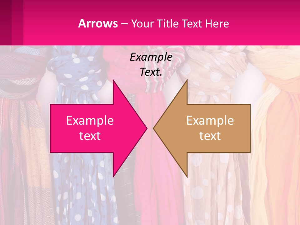 A Bunch Of Scarves Are Lined Up In A Row PowerPoint Template