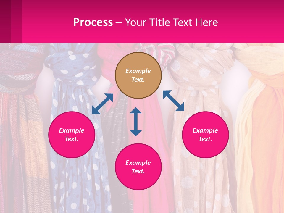 A Bunch Of Scarves Are Lined Up In A Row PowerPoint Template