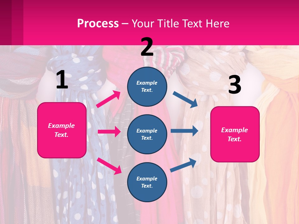 A Bunch Of Scarves Are Lined Up In A Row PowerPoint Template