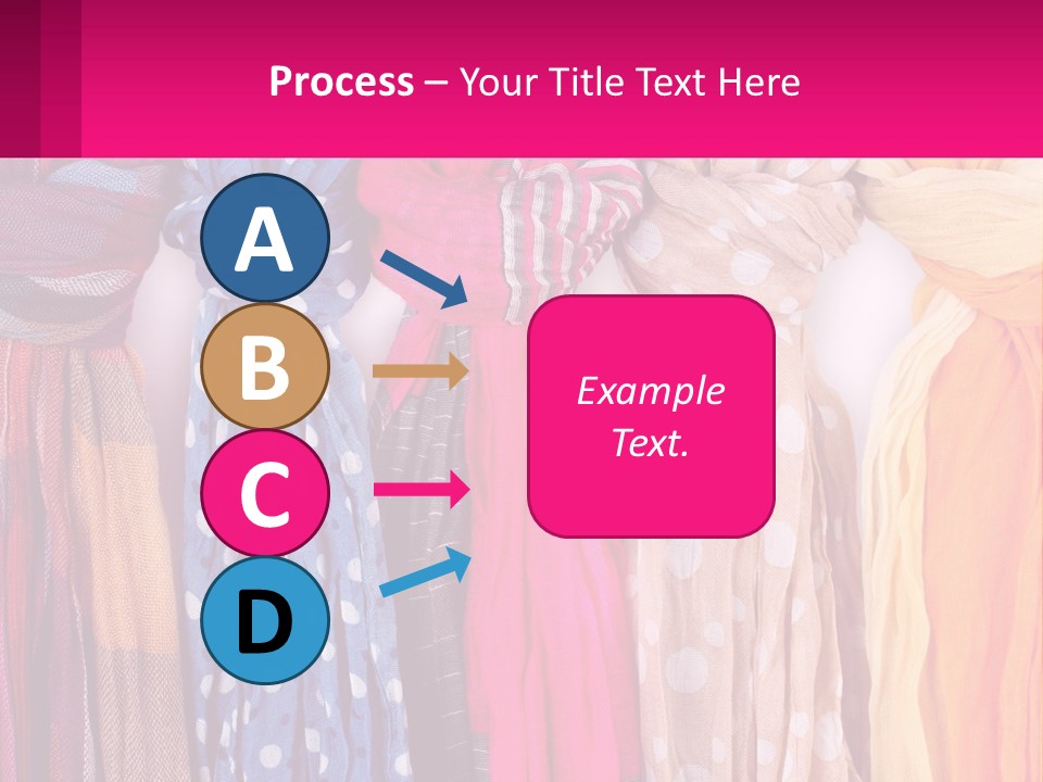 A Bunch Of Scarves Are Lined Up In A Row PowerPoint Template