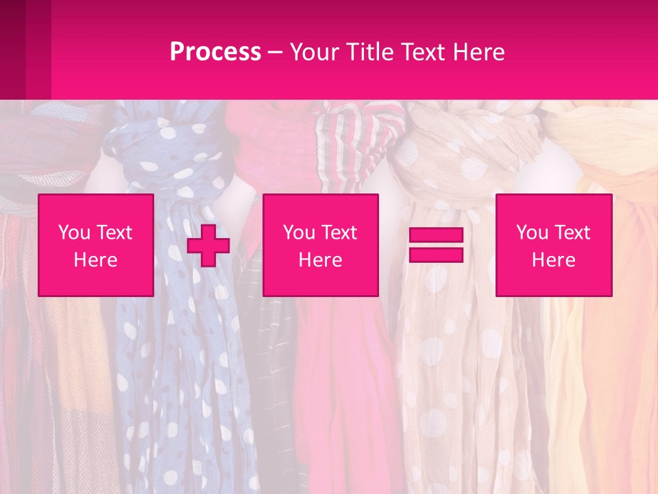 A Bunch Of Scarves Are Lined Up In A Row PowerPoint Template