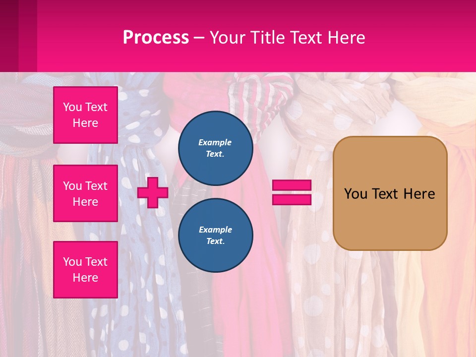A Bunch Of Scarves Are Lined Up In A Row PowerPoint Template