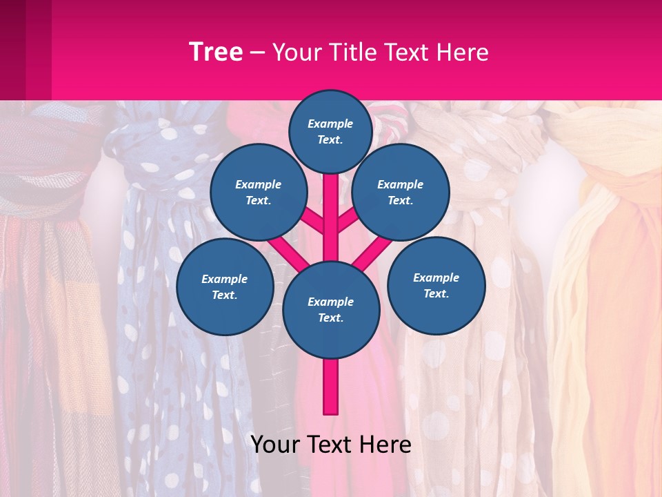 A Bunch Of Scarves Are Lined Up In A Row PowerPoint Template