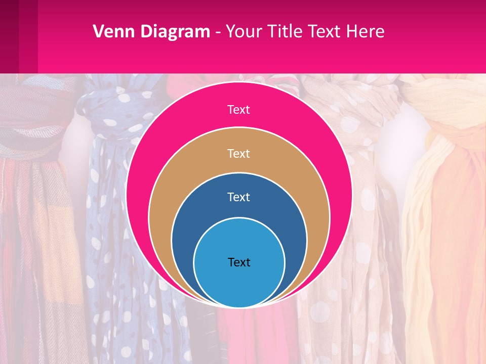 A Bunch Of Scarves Are Lined Up In A Row PowerPoint Template
