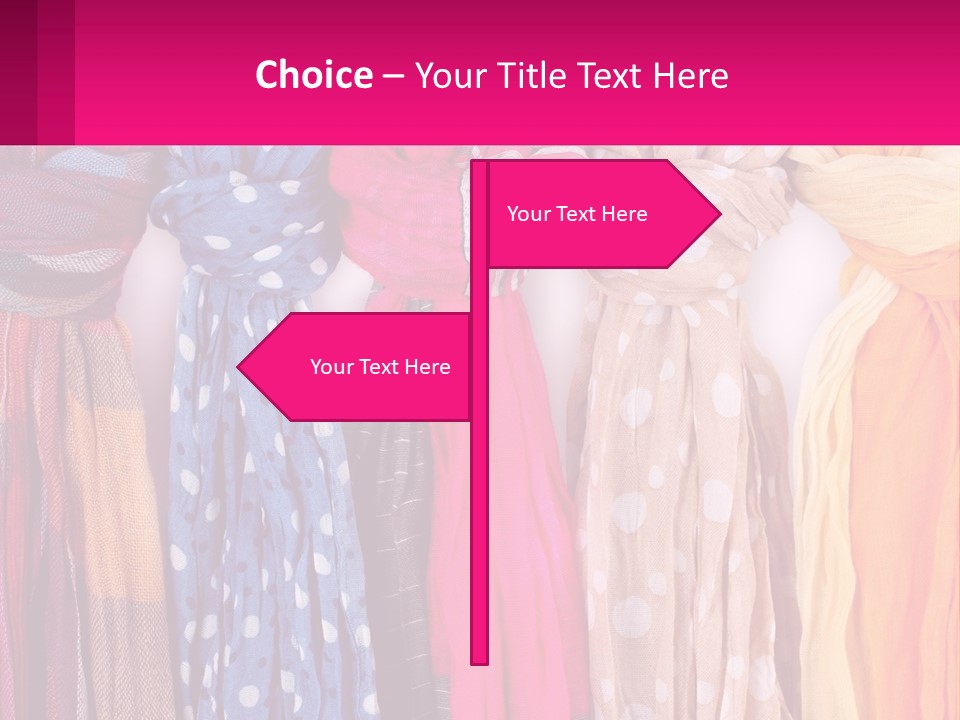 A Bunch Of Scarves Are Lined Up In A Row PowerPoint Template