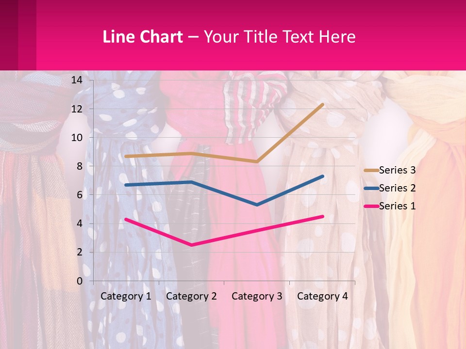 A Bunch Of Scarves Are Lined Up In A Row PowerPoint Template