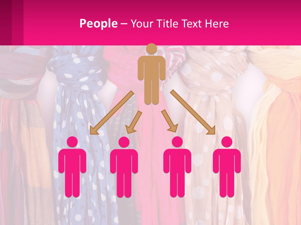 A Bunch Of Scarves Are Lined Up In A Row PowerPoint Template