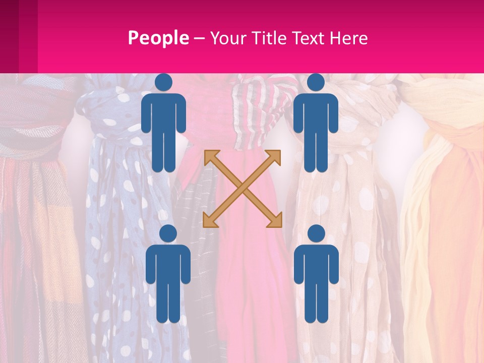 A Bunch Of Scarves Are Lined Up In A Row PowerPoint Template