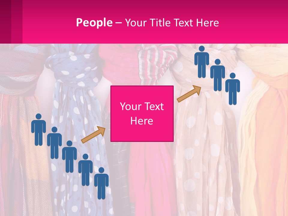 A Bunch Of Scarves Are Lined Up In A Row PowerPoint Template
