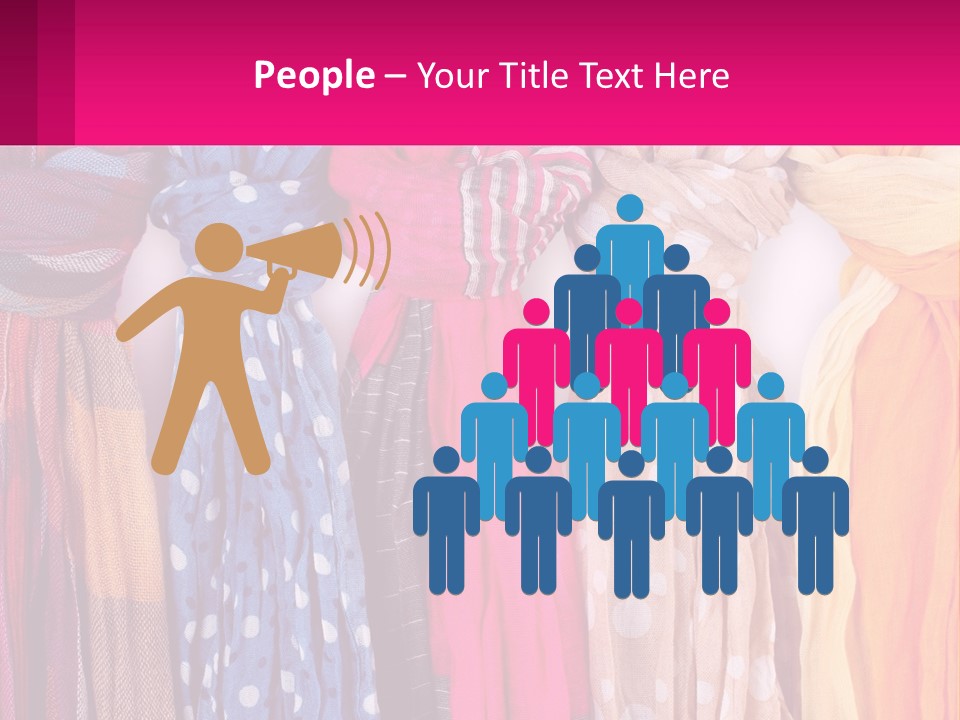 A Bunch Of Scarves Are Lined Up In A Row PowerPoint Template