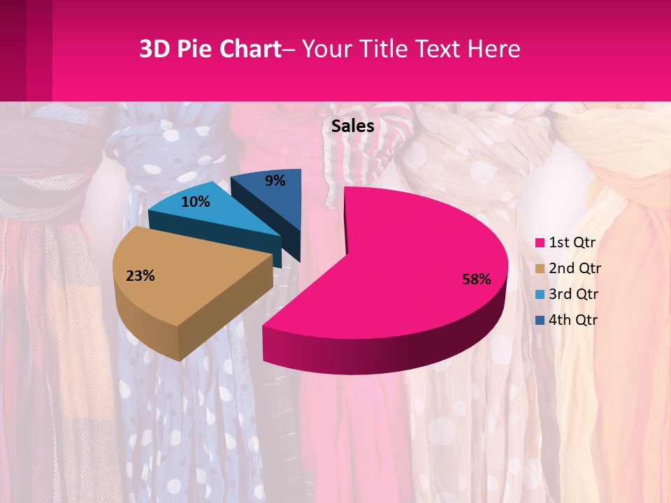A Bunch Of Scarves Are Lined Up In A Row PowerPoint Template
