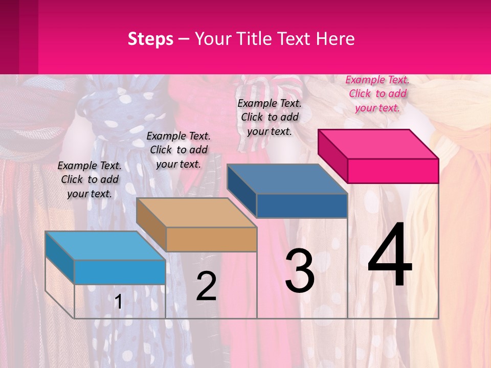A Bunch Of Scarves Are Lined Up In A Row PowerPoint Template