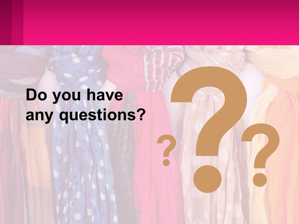A Bunch Of Scarves Are Lined Up In A Row PowerPoint Template
