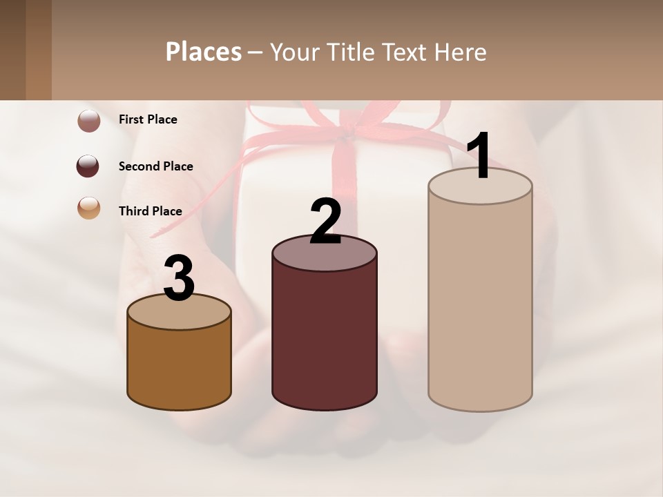 A Person Holding A Present In Their Hands PowerPoint Template