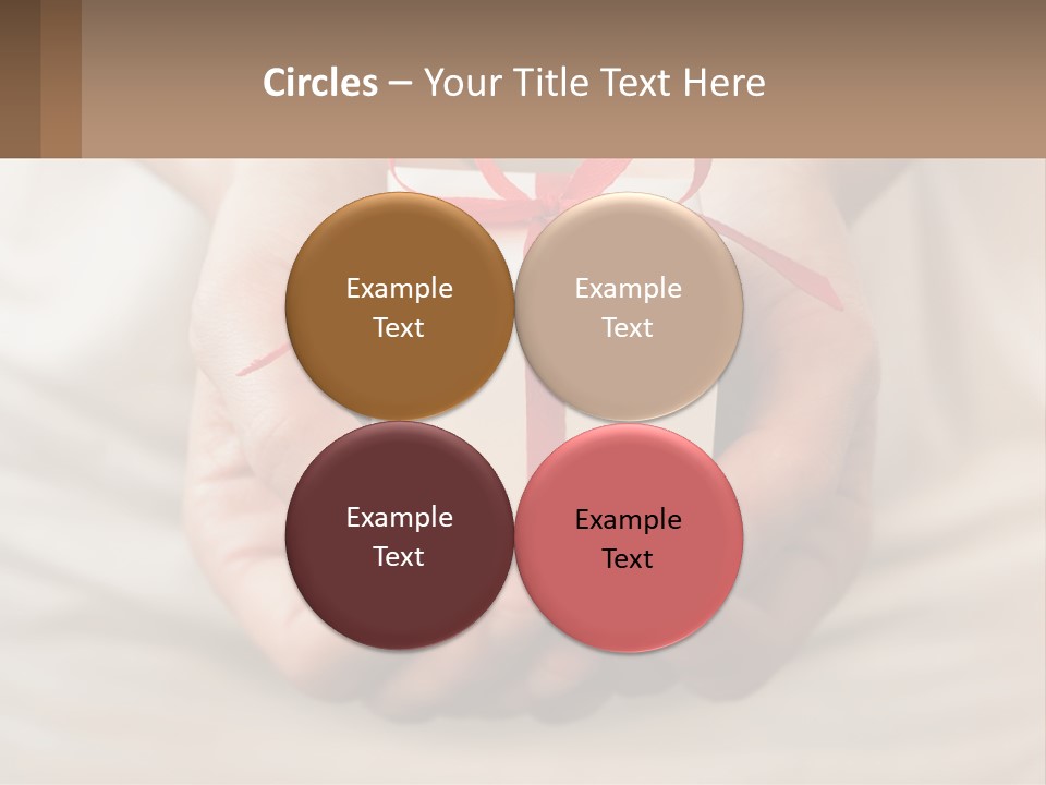 A Person Holding A Present In Their Hands PowerPoint Template