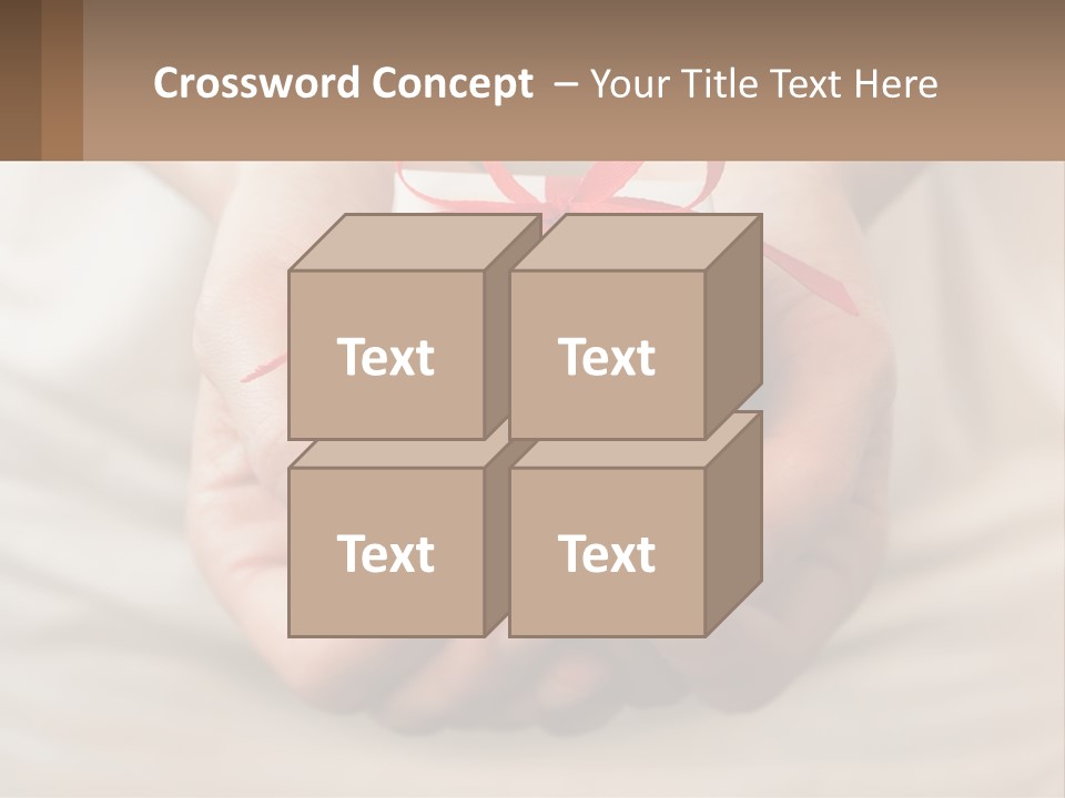 A Person Holding A Present In Their Hands PowerPoint Template
