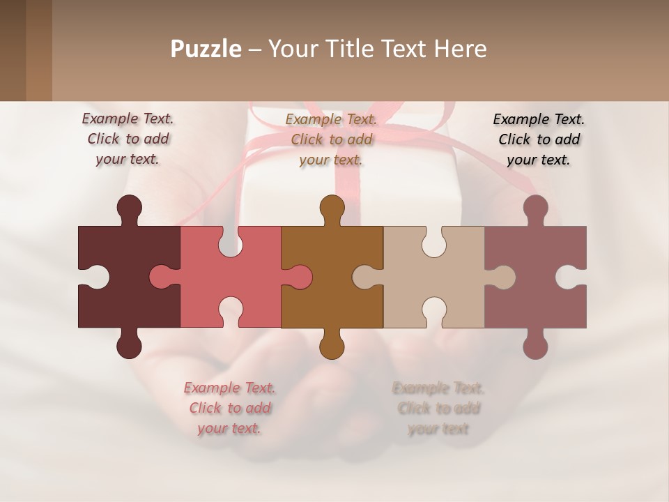 A Person Holding A Present In Their Hands PowerPoint Template