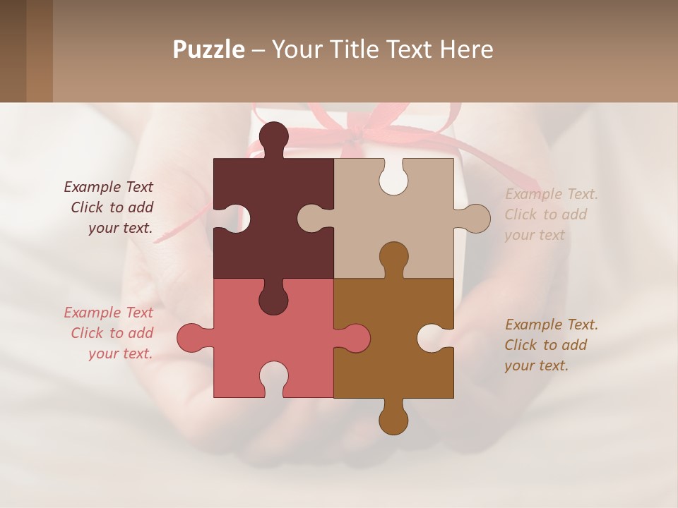 A Person Holding A Present In Their Hands PowerPoint Template