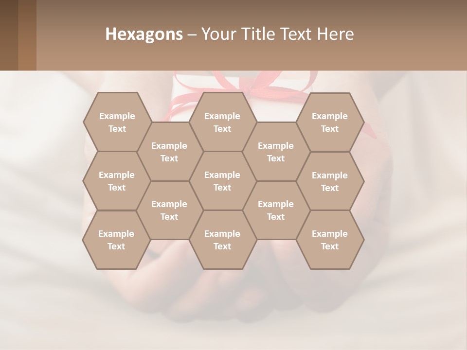 A Person Holding A Present In Their Hands PowerPoint Template