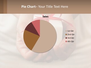 A Person Holding A Present In Their Hands PowerPoint Template