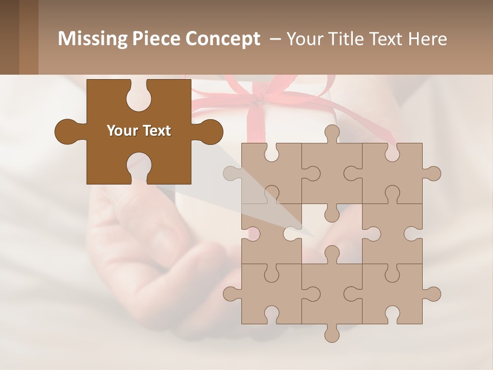 A Person Holding A Present In Their Hands PowerPoint Template
