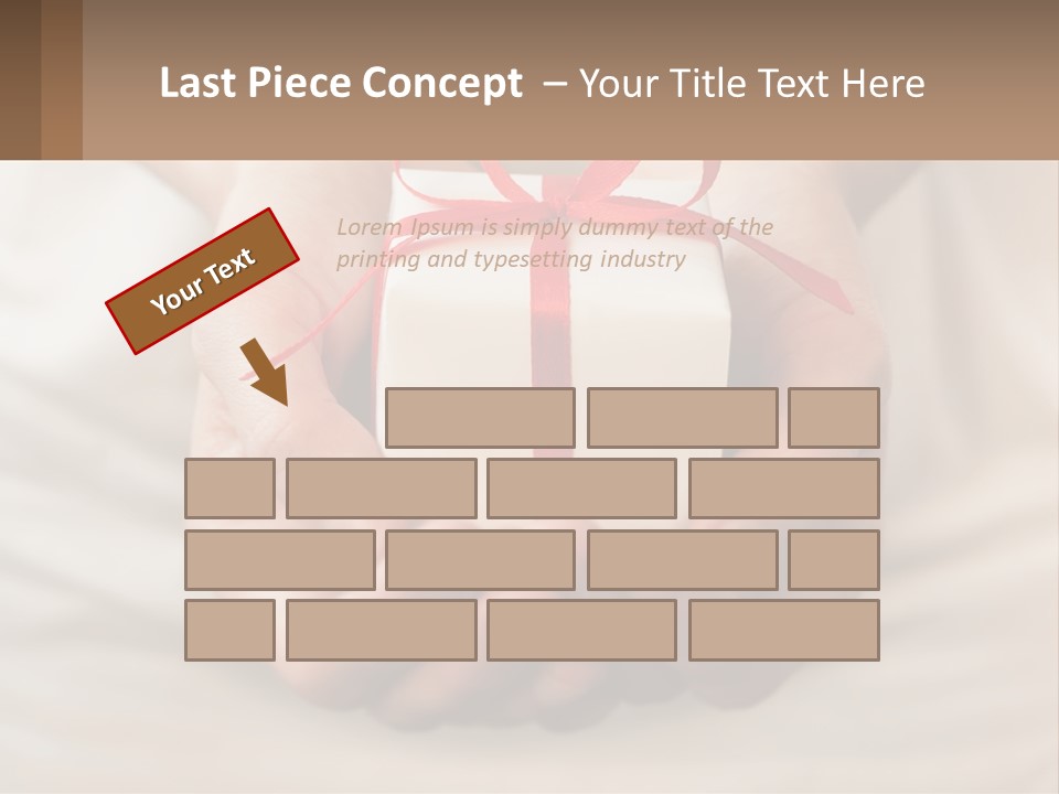 A Person Holding A Present In Their Hands PowerPoint Template