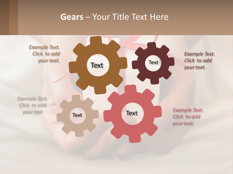 A Person Holding A Present In Their Hands PowerPoint Template