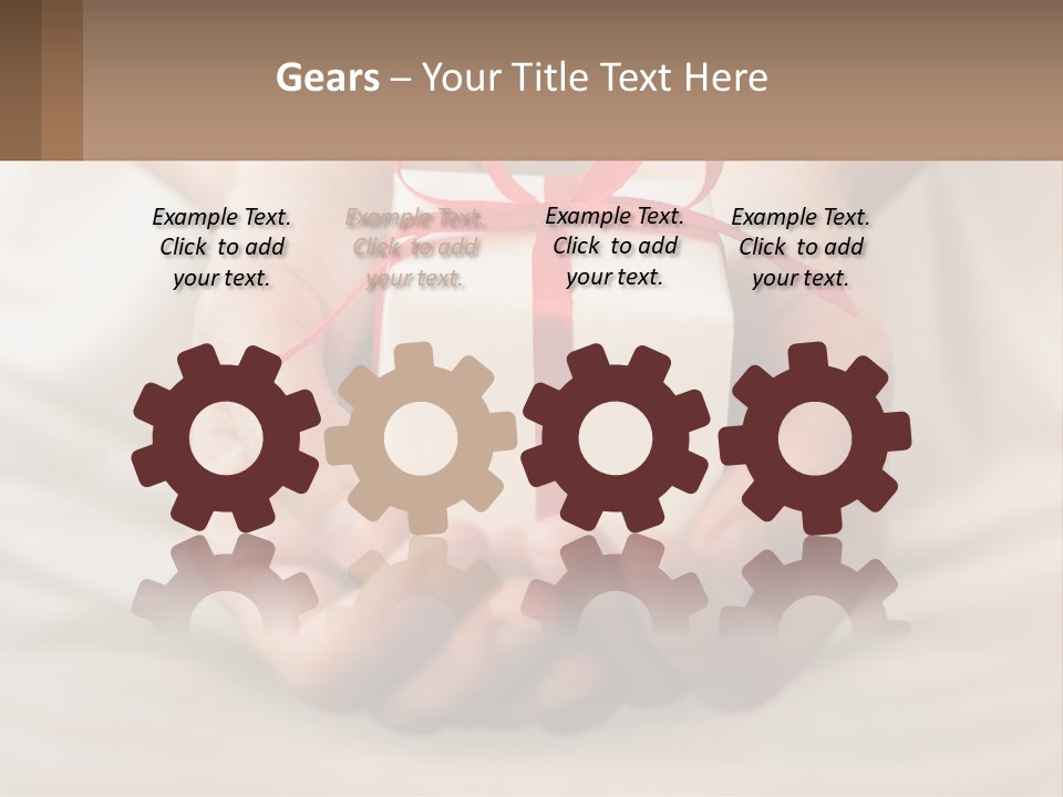 A Person Holding A Present In Their Hands PowerPoint Template