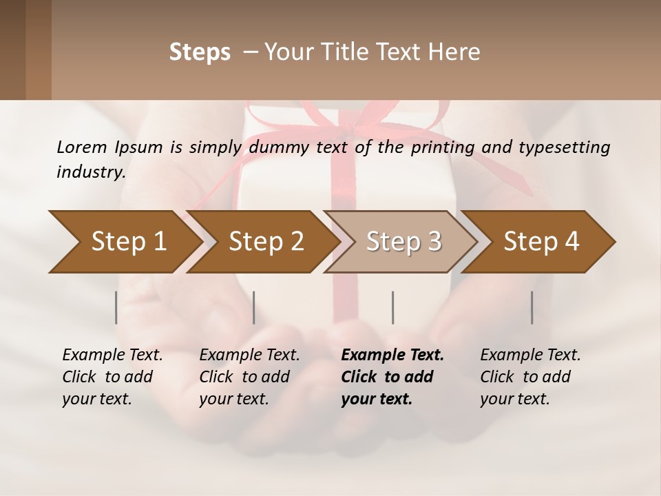 A Person Holding A Present In Their Hands PowerPoint Template